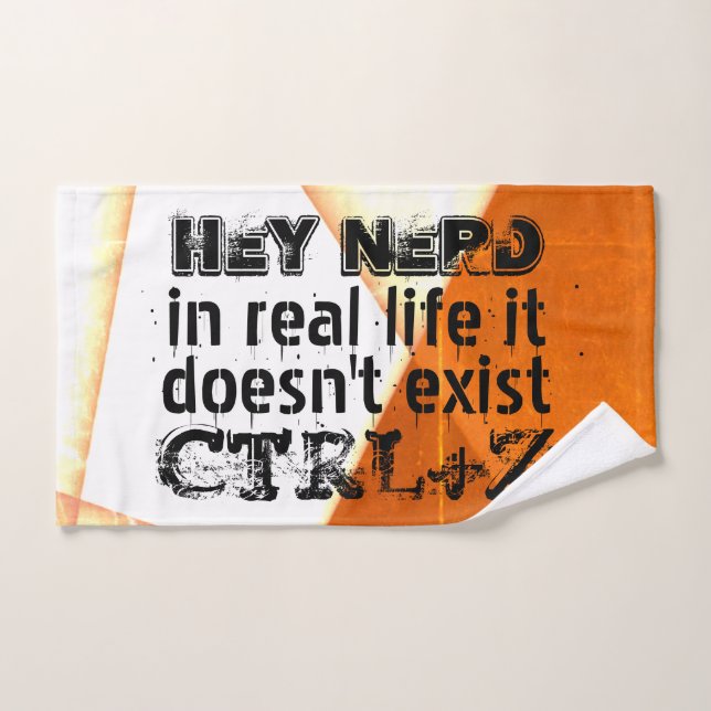 Conjunto De Toalhas Vida real não há desfazer, versão do nerd - laranj (Toalha de mão)