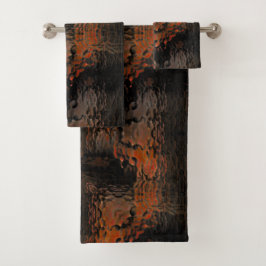 Conjunto De Toalhas Vidro torrado marrom-assado-guinchado repetidament