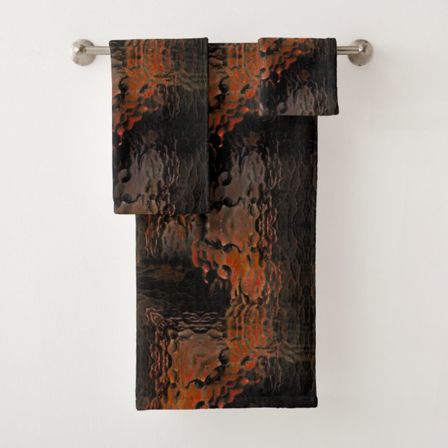 Conjunto De Toalhas Vidro torrado marrom-assado-guinchado repetidament (Insitu)