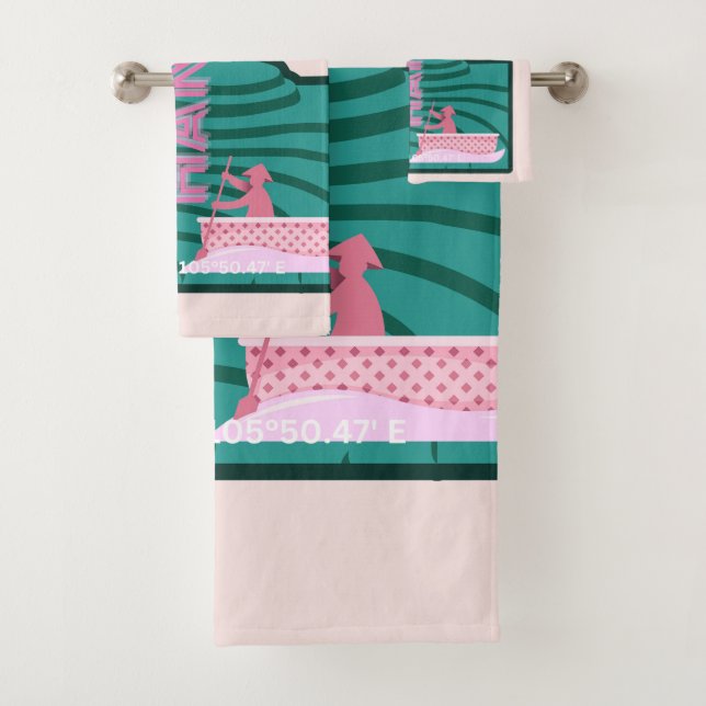 Conjunto De Toalhas Vietnã Viagem Art (Insitu)