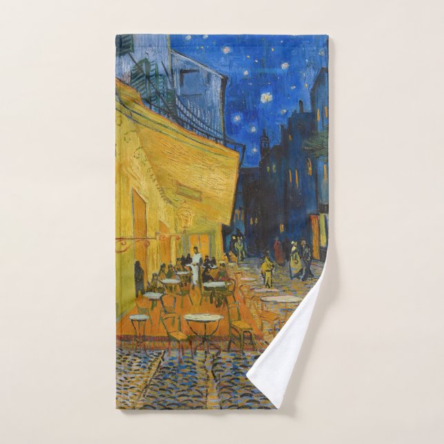 Conjunto De Toalhas Vincent van Gogh - Cafe Terrace à Noite (Toalha de mão)