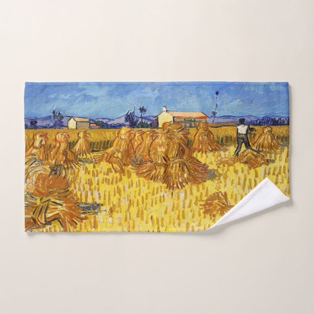 Conjunto De Toalhas Vincent van Gogh - Colheita na Provença (Toalha de mão)