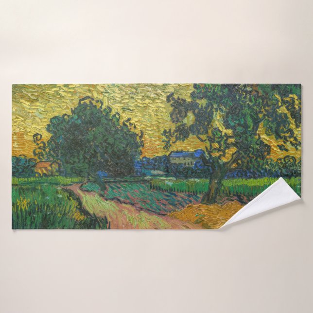 Conjunto De Toalhas Vincent van Gogh - Paisagem em Twilight (Toalha de Banho)