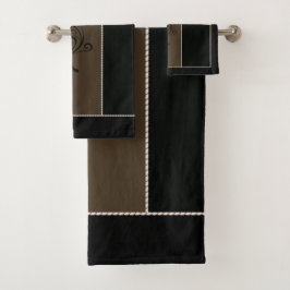 Conjunto De Toalhas Vineyard Noir Elegance