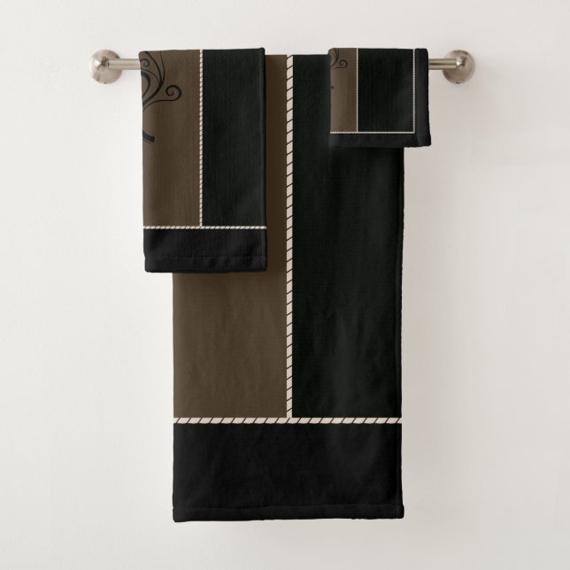 Conjunto De Toalhas Vineyard Noir Elegance (Insitu)