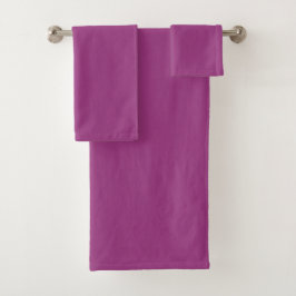 Conjunto De Toalhas Vinho de Ameixa Roxo Estação da Primavera Cor Sóli