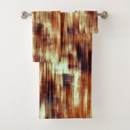 Conjunto De Toalhas Vintage arranhou manchas castanhas ou corais sobre