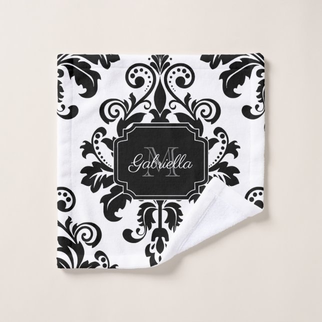 Conjunto De Toalhas Vintage Black and White (Pano de lavar)