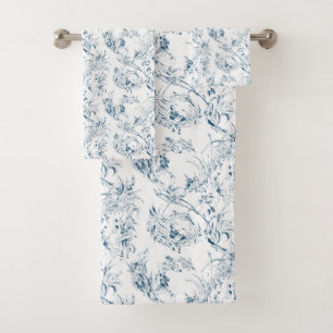 Conjunto De Toalhas Vintage com gravação de fantasia floral francesa