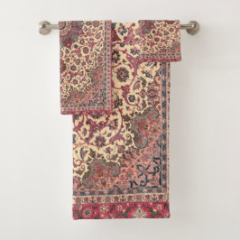Conjunto De Toalhas Vintage Floral Persian Carpet Patterno
