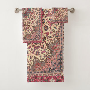 Conjunto De Toalhas Vintage Floral Persian Carpet Patterno