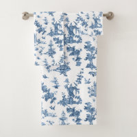 Vintage - Fontes Fantásticas e Árvores Toile-Blue