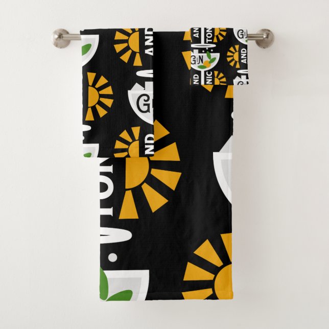 Conjunto De Toalhas Vintage Gin E Tonic Art (Insitu)