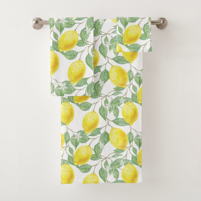 Conjunto De Toalhas Vintage Lemon Vines Tool (Insitu)