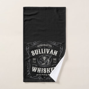 Conjunto De Toalhas Vintage Liquor ADD NAME Old Grim Reaper Whiskey