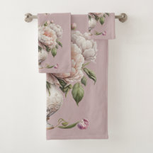 Vintage Peonies no Elegante Vase