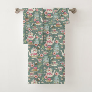 Conjunto De Toalhas Vintage Tea Party