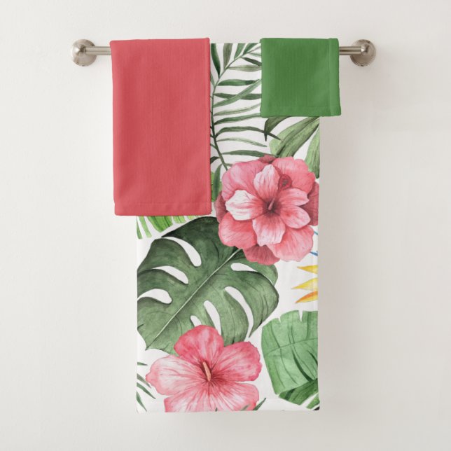 Conjunto De Toalhas Vintage Tropical (Insitu)