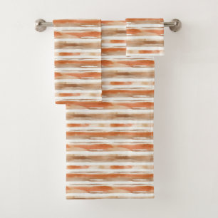 Conjunto De Toalhas Vintage Watercolor Striped - Terrenos(3)