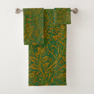 Conjunto De Toalhas Vintage William Morris Arcadia Sem Costura