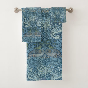 Conjunto De Toalhas Vintage William Morris Peacock e Dragon