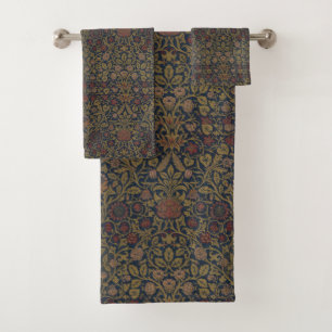 Conjunto De Toalhas Vintage William Morris Violet e Columbine