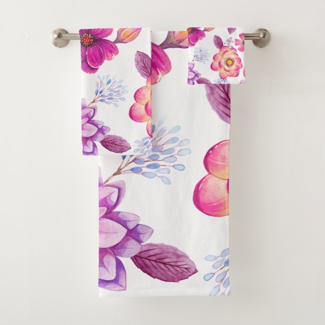 Conjunto De Toalhas Violet rosa (Insitu)