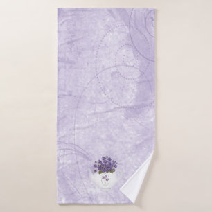 Conjunto De Toalhas Violetas No Bule