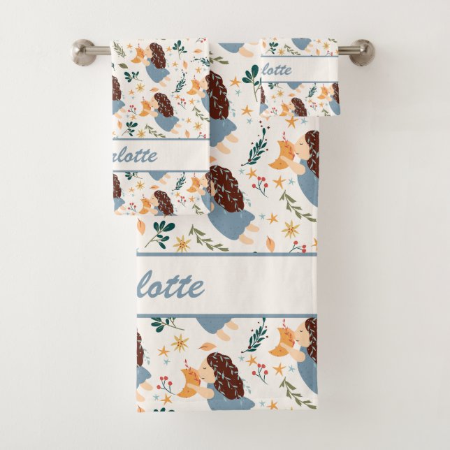 Conjunto De Toalhas Virgo Baby | Torres bonitas e espinhosas para Pequ (Insitu)