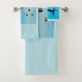 Conjunto De Toalhas Visão Mermaid Coral