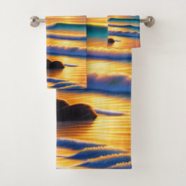 Conjunto De Toalhas Vivid Beach Sunset