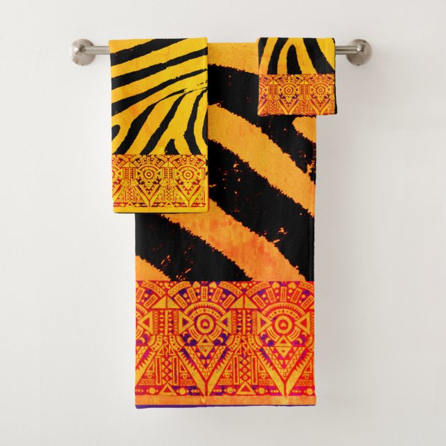 Conjunto De Toalhas Vivisi Zebra Bath Towel Set (Insitu)