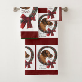 Conjunto De Toalhas Vizsla Lovers Natal