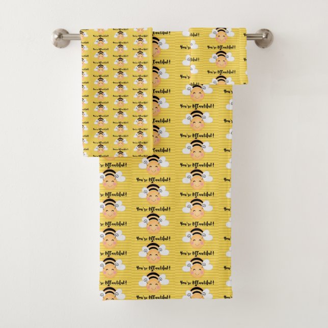 Conjunto De Toalhas Você é uma bela abelha amarela (Insitu)
