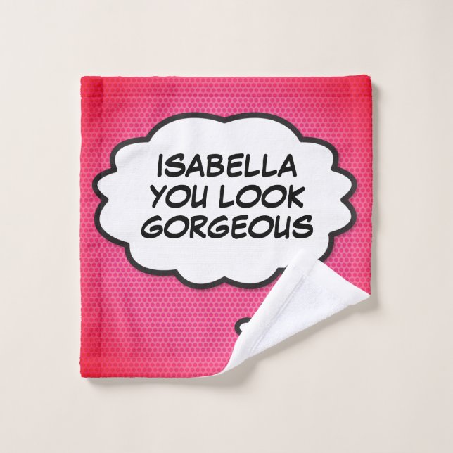 Conjunto De Toalhas VOCÊ ESTÁ LINDÍSSIMO Bolha de Pensamento Diversão  (Pano de lavar)