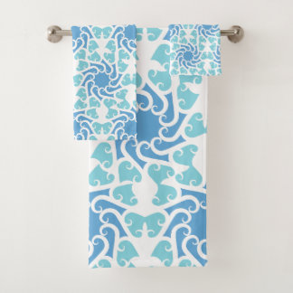 Conjunto De Toalhas Vórtice Azul