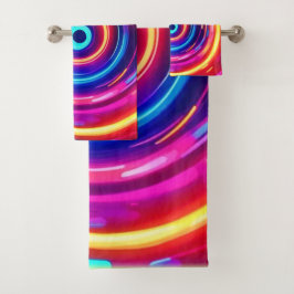 Conjunto De Toalhas Vórtice claro brilhante
