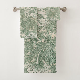 Conjunto De Toalhas Wallpaper tulip William Morris verde têxtil