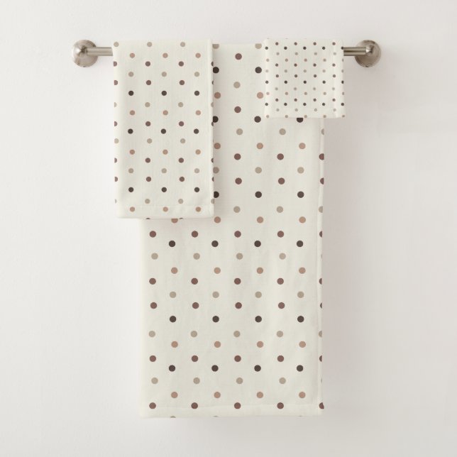 Conjunto De Toalhas Warm Neutral Polka Dot Baby Towel Set (Insitu)