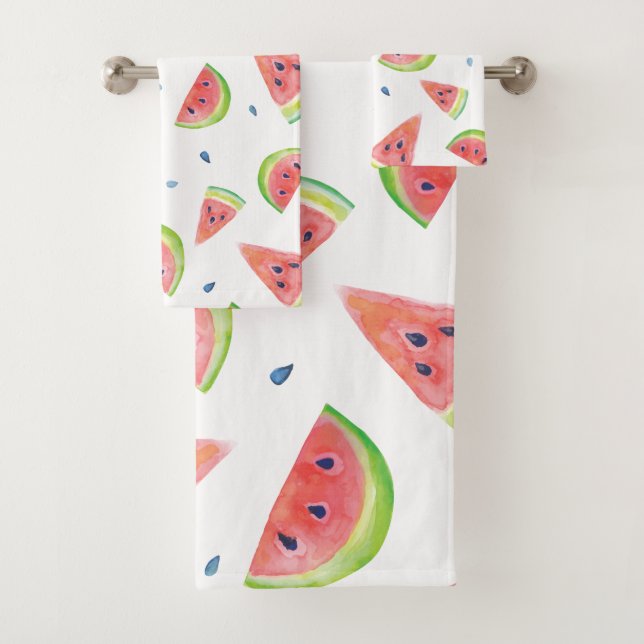 Conjunto De Toalhas Watercolor Melancia (Insitu)