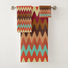 Conjunto De Toalhas Wavy Pattern Sedona Sudoeste