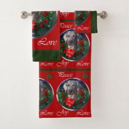 Conjunto De Toalhas Weimaraner Christmas