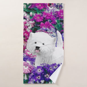 Conjunto De Toalhas West Highland White Terrier Pintando Arte Canina