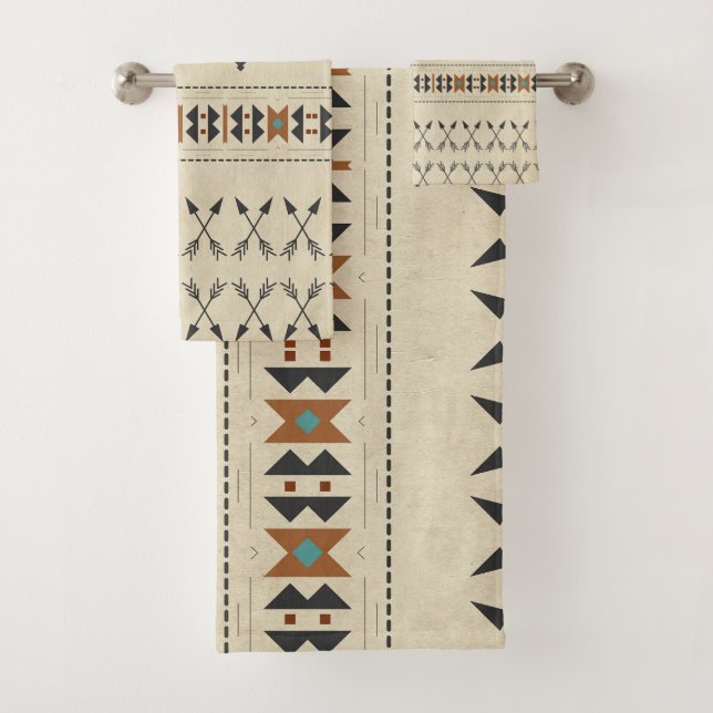 Conjunto De Toalhas Western Geo Tribal (Insitu)