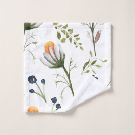 Conjunto De Toalhas Wildflower Watercolor Bath Towel Set