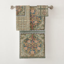 Conjunto De Toalhas William * Compilação Morris Trellis Floral Tree