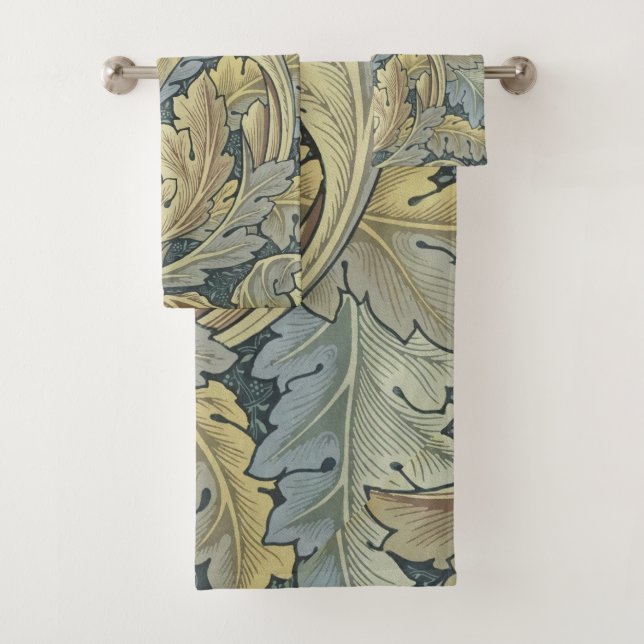 Conjunto De Toalhas William Morris Acanthus Deixa Arte Floral Nouveau (Insitu)