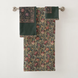 Conjunto De Toalhas William * Morris Floral Vintage Cabeça de Cobra