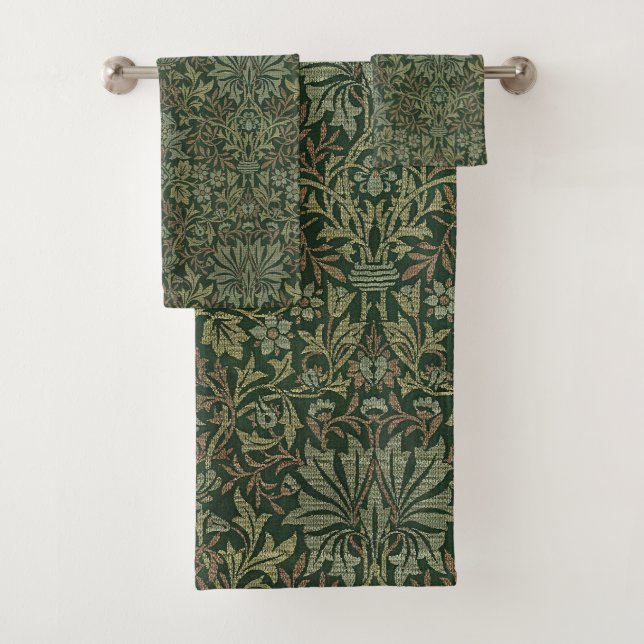 Conjunto De Toalhas William Morris Flower Garden Tapeçaria Clássica (Insitu)