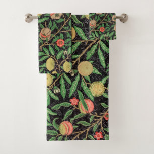 Conjunto De Toalhas William Morris Fruta Pomegranate Padrão Floral